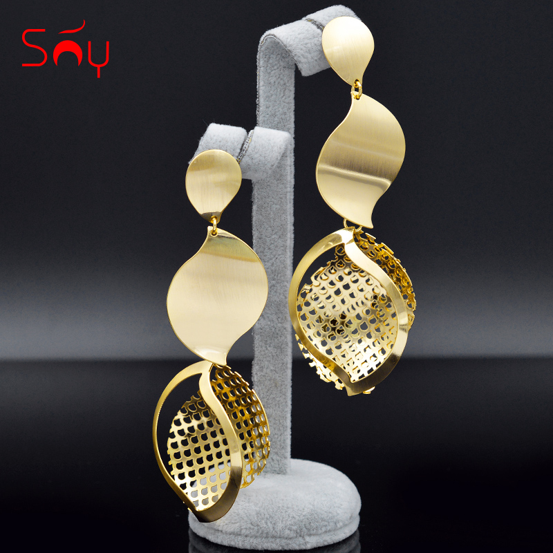 

Sunny Jewelry Big Earrings Long Drop Dangle Earrings For Women Water Drop Jewelry Findings For Romantic Wedding Anniversary Gift