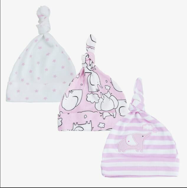 

3PCs/Lot Baby Hats Newborn Baby Beanie Knot Boy Hat Soft Girl Beanies Gifts for 0-6 Months Spring Autumn Caps, 15