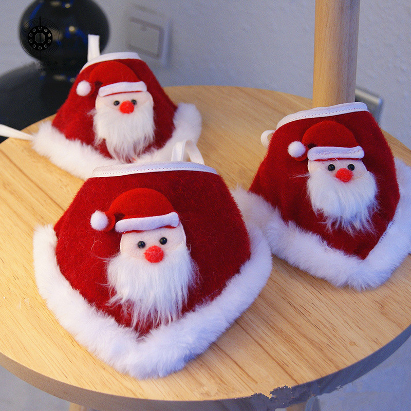 

Adjustable Handmade scarf Dog Cat Santa Claus Triangle Bibs Pet Christmas Scarf Christmas Pet Costume Accessories