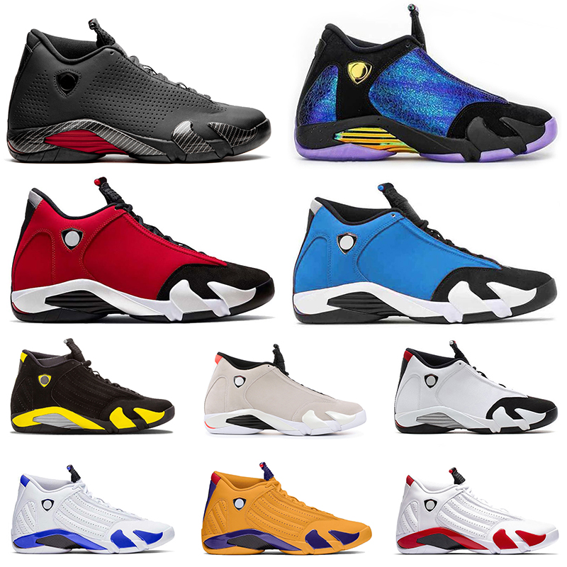 

Jumpman XIV 14 Hyper Royal Mens Basketball Shoes 14s Chameleon Gym Blue University Gold Men Sports Sneakers Trainers Size 40-47, A3 candy cane