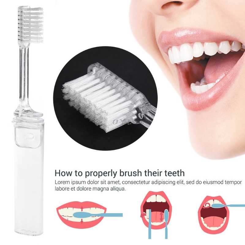 

New Portable Folding Outdoor Travel Camping Toothbrush Foldable Plastic Tooth Brush