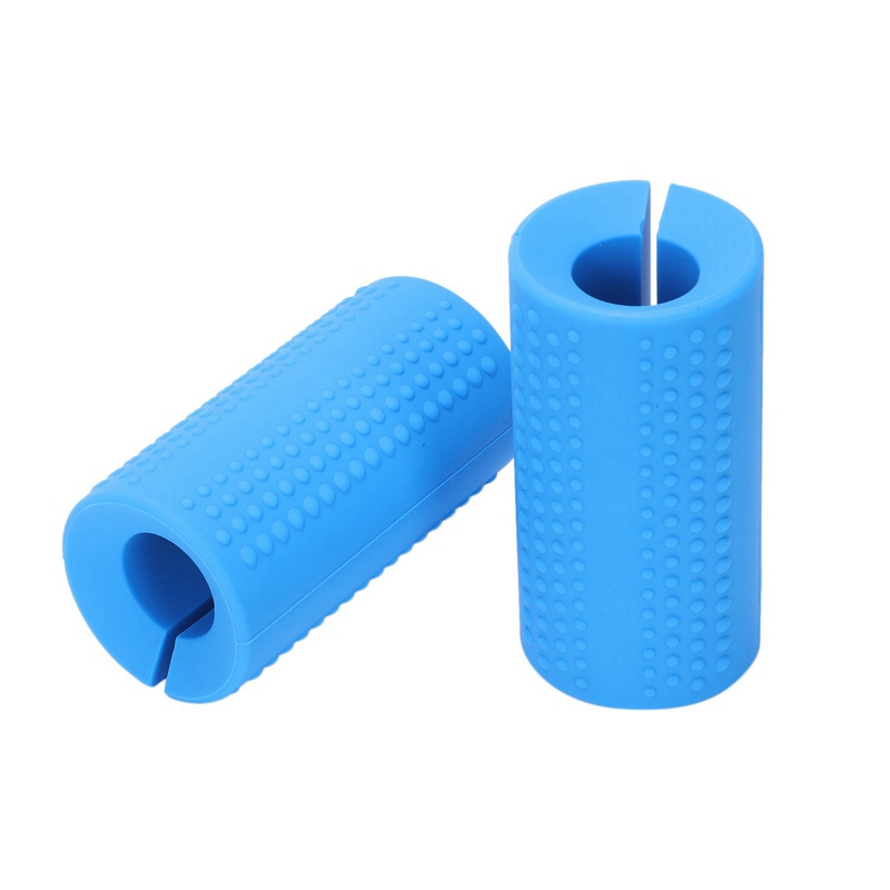 

Dumbbell Grips Silicone Fit Barbell Grips Thick Bar Adapter Muscle Builder Weightlifting Training Bodybuilding Equipment, Blue