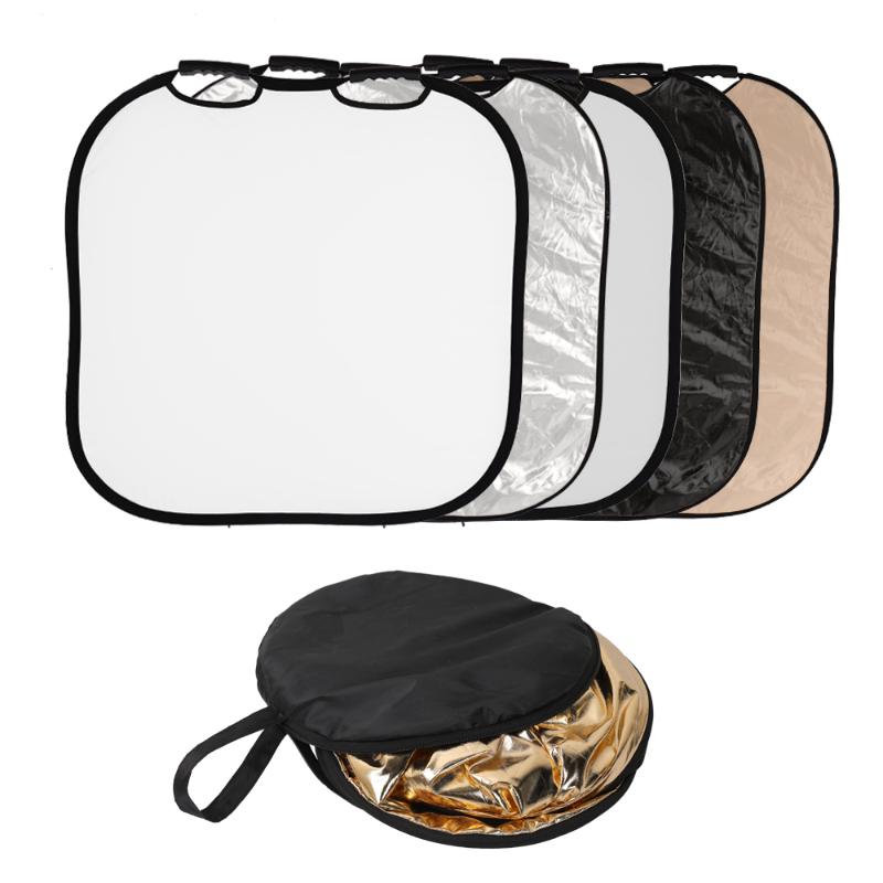 

Multifunctional 2 Handle Square Reflector Five-in-one Photography Reflect Plate Foldable Portable Photographic Equipment