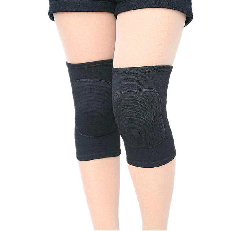 

2 Pieces Sports Kneepad Dancing kneeling pad Volleyball Tennis knee brace support winter Crossfit workout training, Black