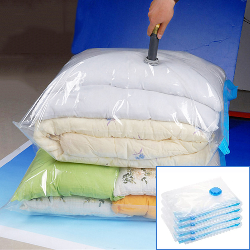 

Storage Bags Vacuum For Clothes Quilt Down Jacket Travel Home Organizer Saving Closet Space Seal Compression Bag