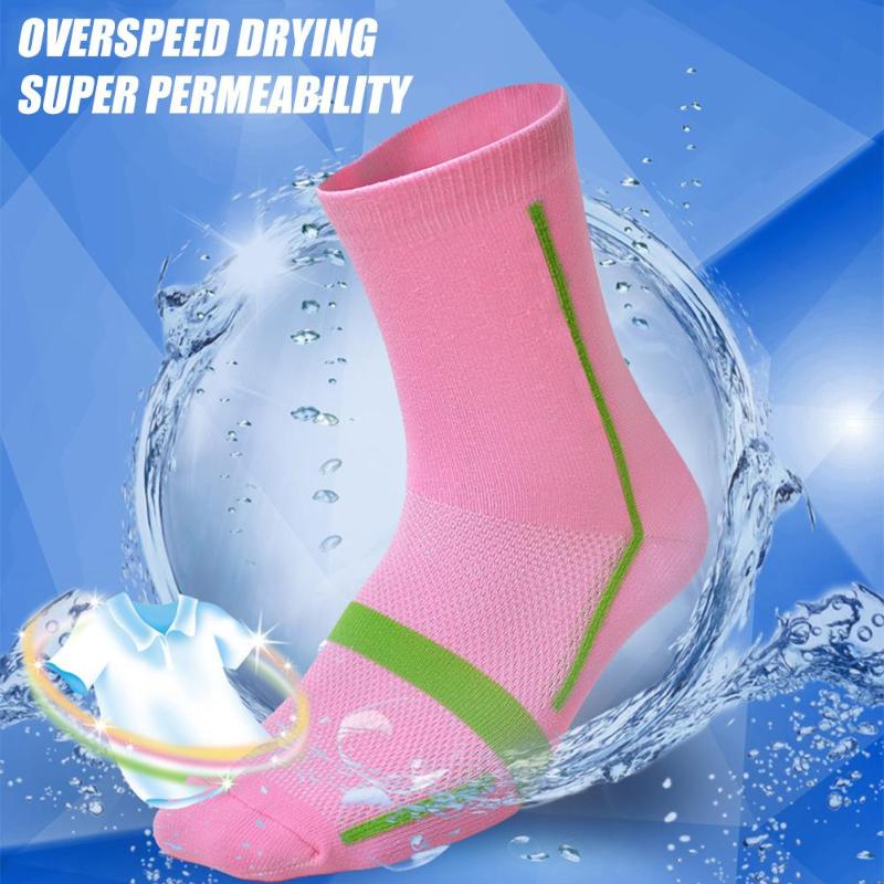 

Women Men Wicking Cycling Long Socks Daily Durability Unisex Breathable Outdoor Sports Socks Cycling Essential Supplies, Pink