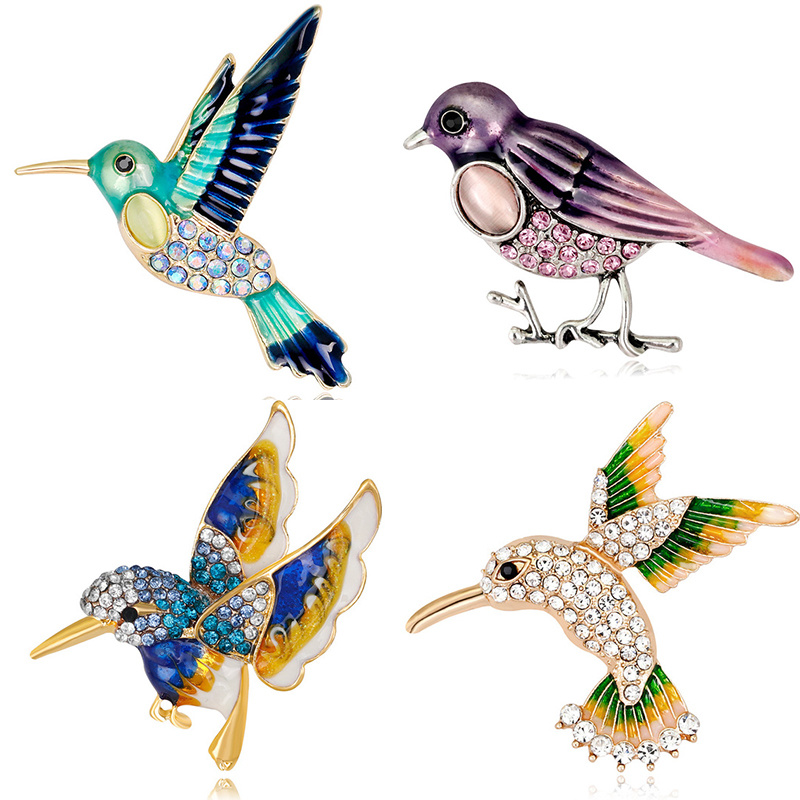 

2020 New Korean Style Girl Gift Brooch Cute Color Small Bird Animal Brooch Pins for Women Fashion Jewelry Accessories
