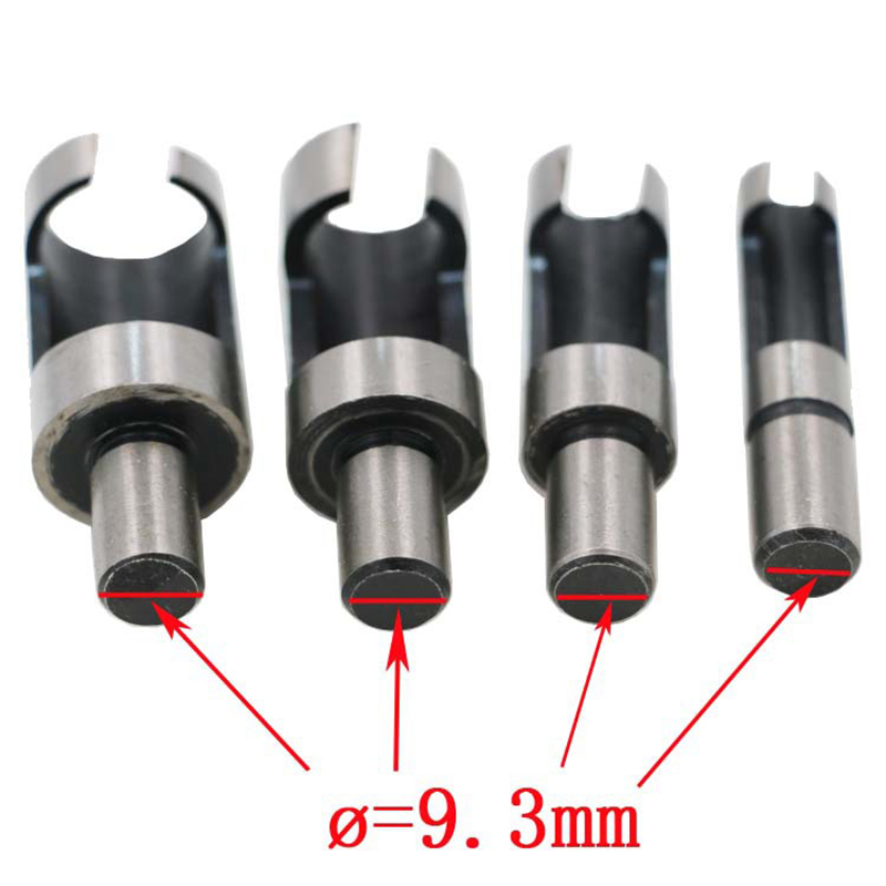 

4Pcs Carbon Steel Wood Plug Cutter Cutting Power Drill Bit Set Craft Tool Cork knife Cork drill PI669