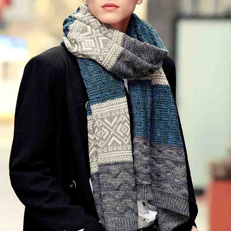 

Men's scarf, autumn and winter new twist scarf, couple warm wool Korean scarf wrap wholesale bufanda
