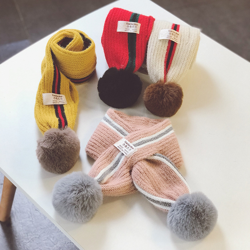 

Baby scarf winter boys and girls soft color matching warm wool scarf children's wild kids bib tide