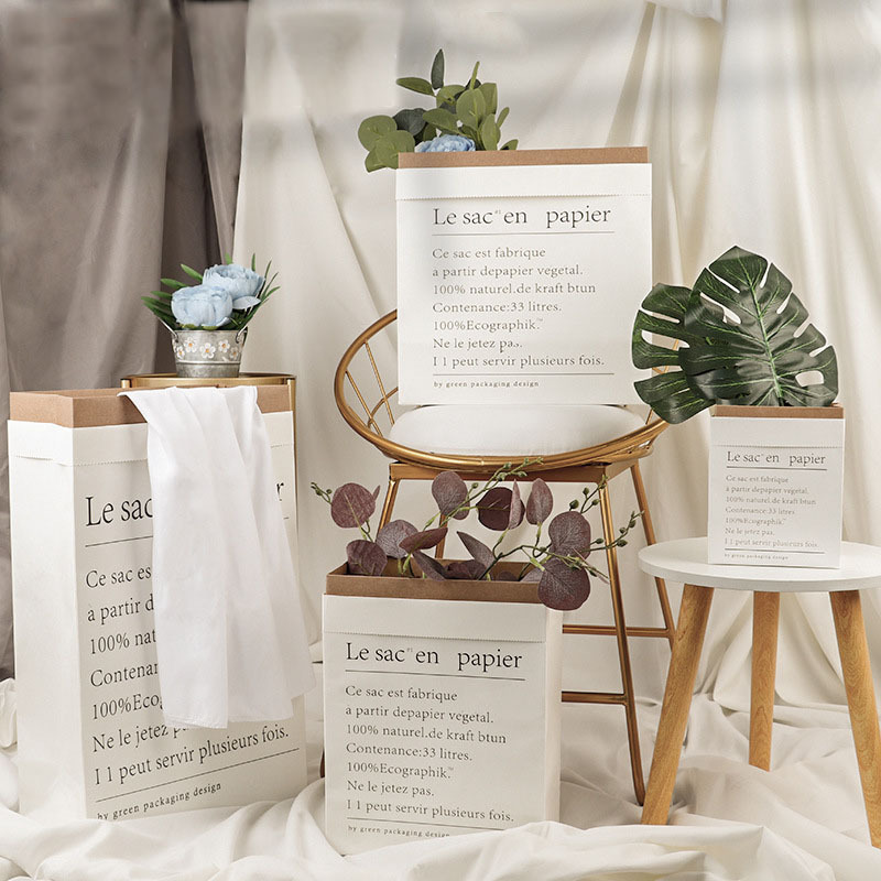 

Kraft Paper Bag Storage Mini Paper Bag Double Thick Nordic Dried Flower Photo Decoration Debris Storage