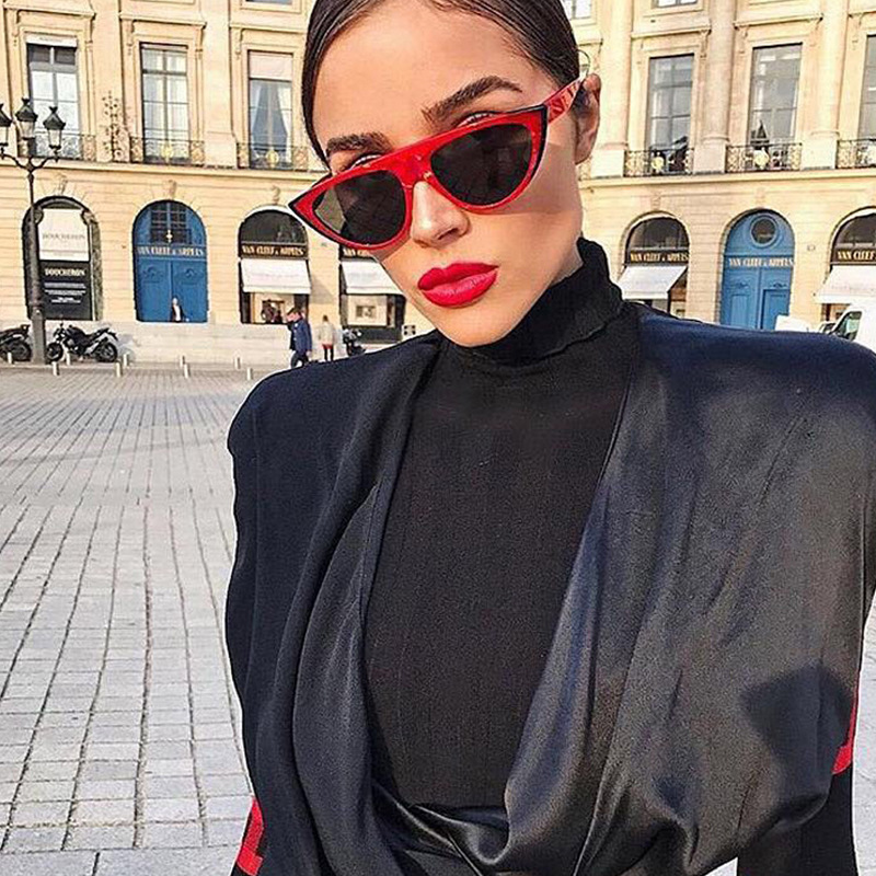 

Cat's Eye Transparent Personality Sunglasses Unisex Fashion Retro Glasses Women's Brand Designer Anti-glare Sunglasses UV400