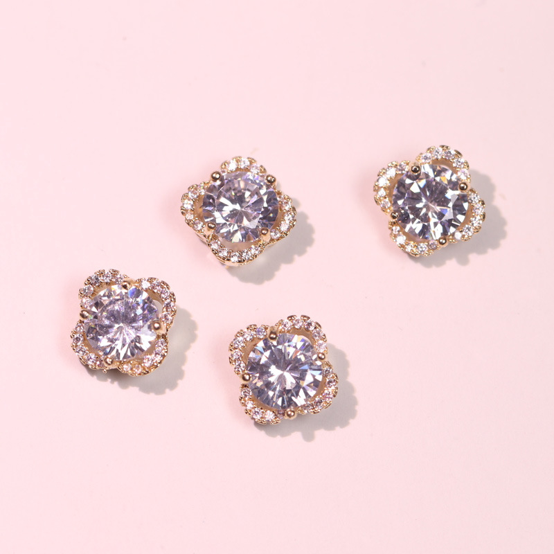 

5pcs/lot TN840 Alloy Zircon flower Nail Art decor Crystals jewelry Rhinestone nails accessories nail supplies decorations charms
