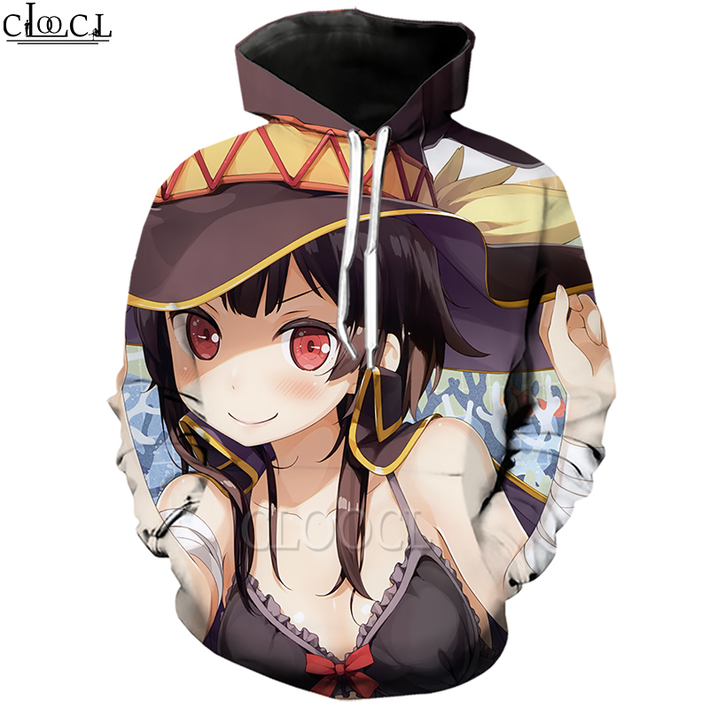 

CLOOCL Anime Girl Megumin Konosuba Hoodie 3D Print Funny Hooded Coat Sweatshirt Men Women Plus Size Long Sleeve Couples Pullovers, Hoodie 2