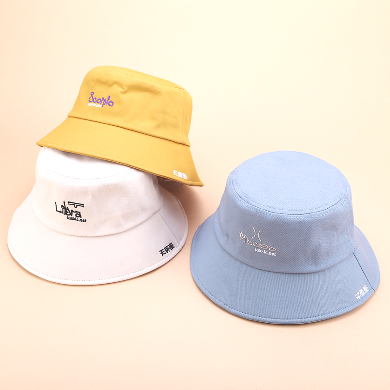 

Women Bucket Hat Fashion Twelve constellations bob Hat Chapeau Wholesale Fishermen Cap UV protection Visor Hats gorro pescado, Gemini