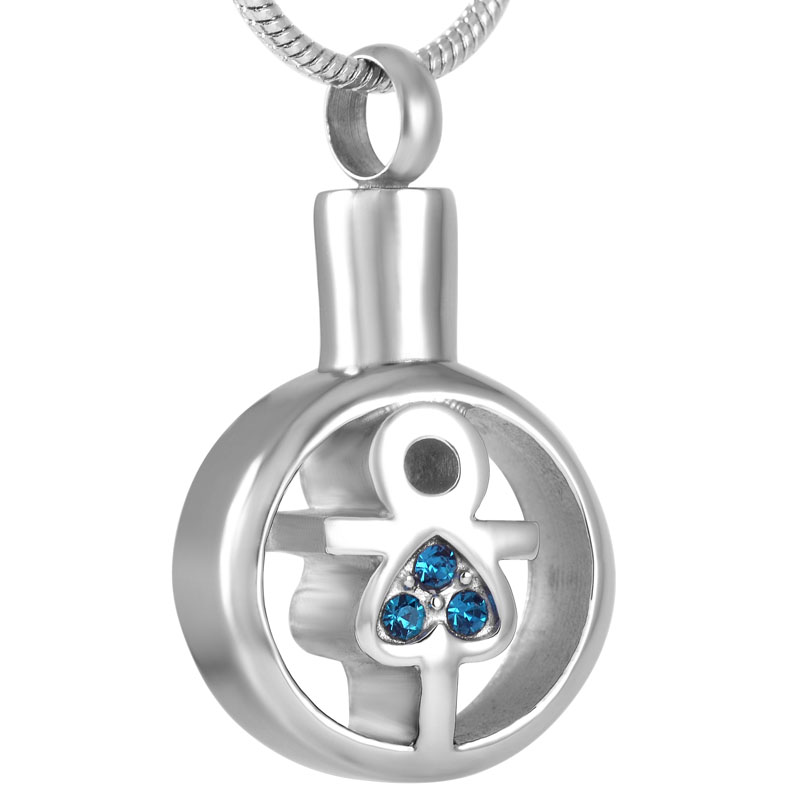 

Cross with Crystal in Heart Memorial locket Pendant Necklace ashes Cremation Urn Souvenir Necklace For Women Gifts