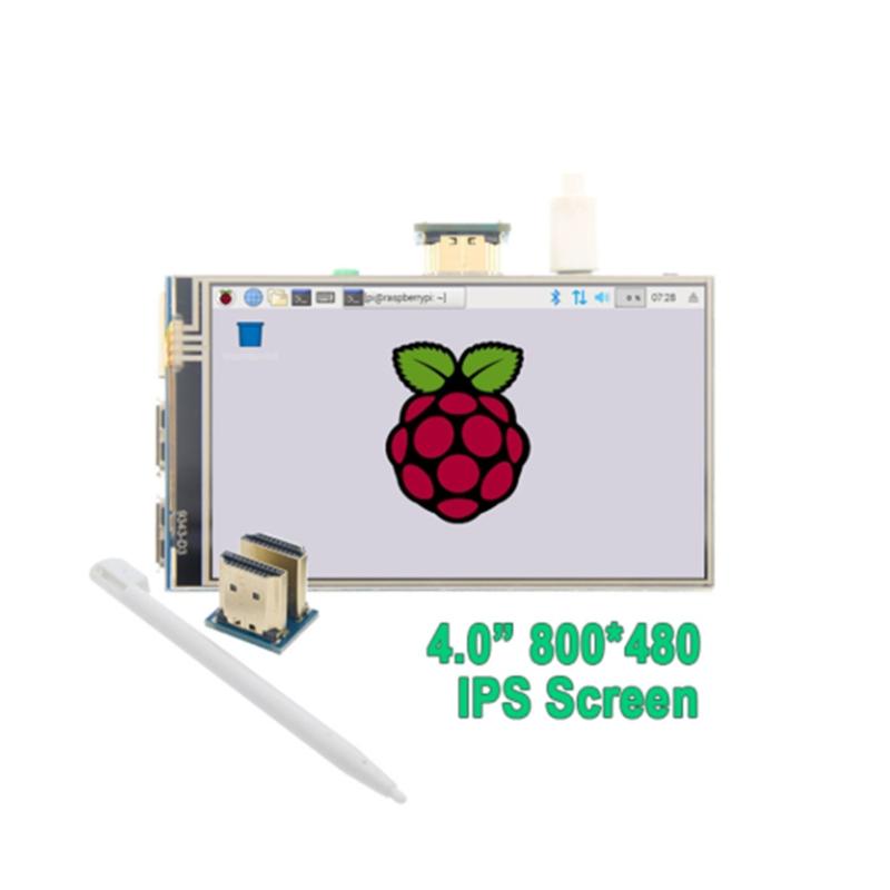 

4.0" Inch IPS LCD Monitor Screen Module Display with GPIO Resistive Touch Panel Audio Output for Raspberry Pi 4 With Cable