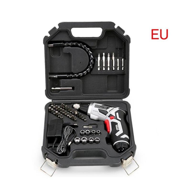 

46 In 1 Set 4.0V Cordless Electric Screwdriver Rechargeable 300mAh EU/US Plug Electric Hand Drill Grinder Power Tools