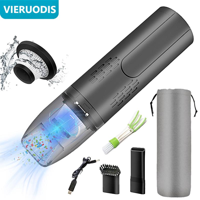 

VIERUODI Mini Vacuum Cleaner Wireless Car Vacuum Cleaner For Car Hand Vaccum Cleaners USB Odkurzacz Samochodo