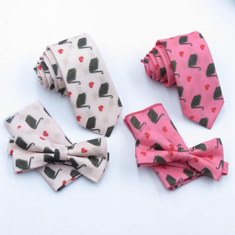 

Neck Ties Men's Tie Women Light Pink Ties, Rose Red Necktie,pocket Square Romantic Paper Cranes, Love Pattern Neckties Cravata