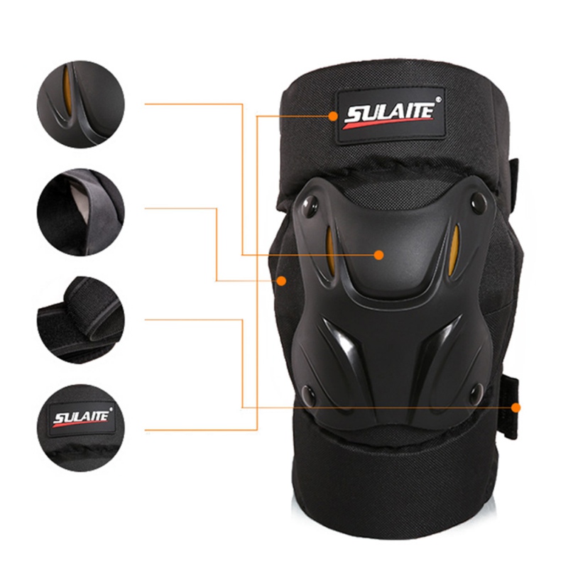 

2pcs Motorcycle Motocross Knee Pads Bike Racing Pads ATV Protective Guards Armor Gear Unisex Sports Safety pad, As pic