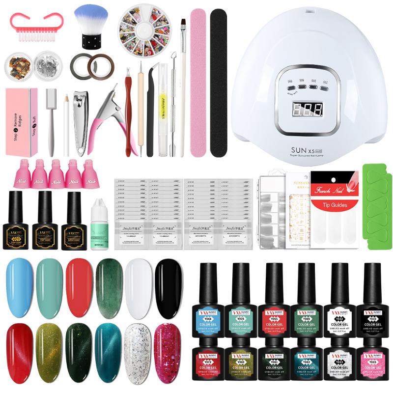 

Nail Set UV LED Lamp Dryer With Nail Gel Polish Kit Soak Off Manicure Tools Set electric Drill For Tools and Lamp
