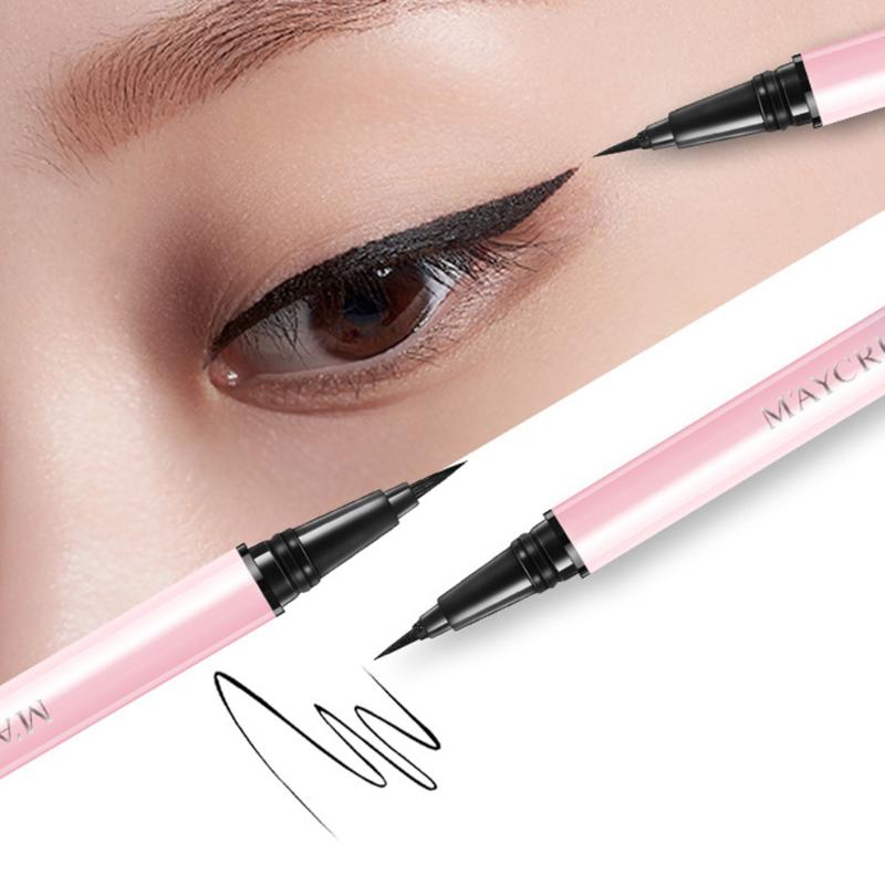 

Smooth Natural Sponge Tip Beauty Eyeliner Pen Smudgeproof Eye Liner Pencil, Black