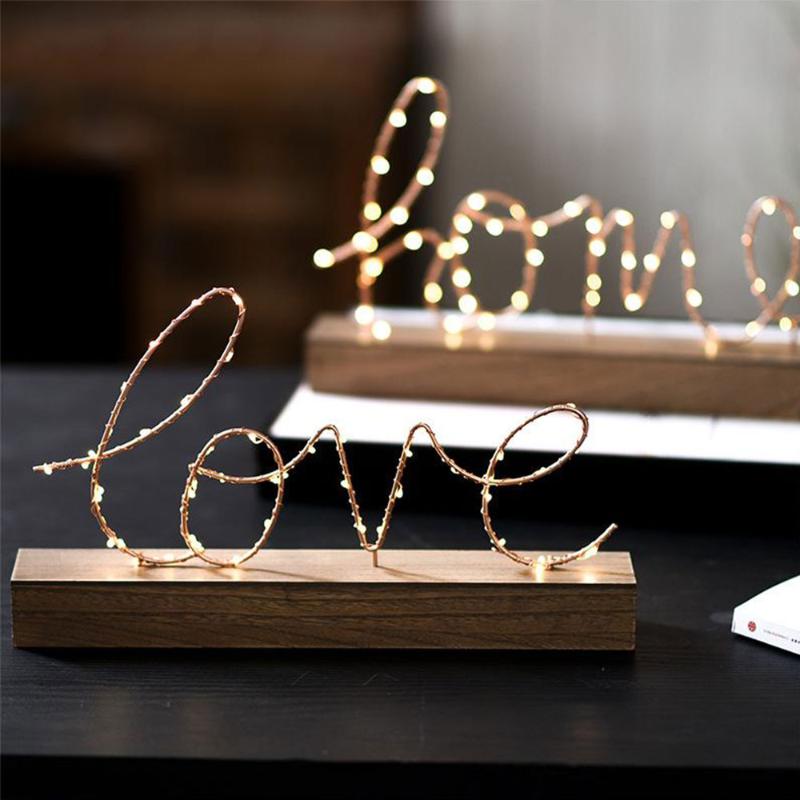

LOVE/HOME Letters Signs LED Night Light Valentine's Day Birthday Gifts Living Room Bedroom Layout Home Decor Figurines Ornaments