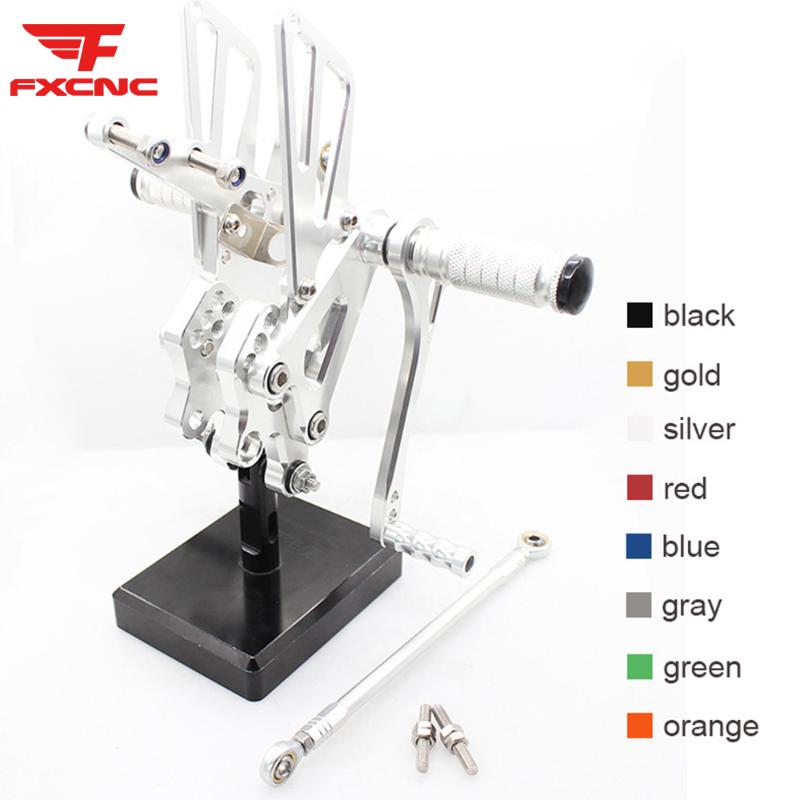 

For ZX10R 2004-2005 Aluminum Adjustable Motorcycle Footrest Rearset Footpeg Rear Set High Quality Footrest Foot Peg