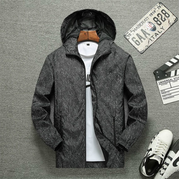 

Zipper Hooded Mens Jackets Active Long Sleeve Autumn Outerwear Womens High Quality Winter Coats Asian Plus Size -4XL, Gray