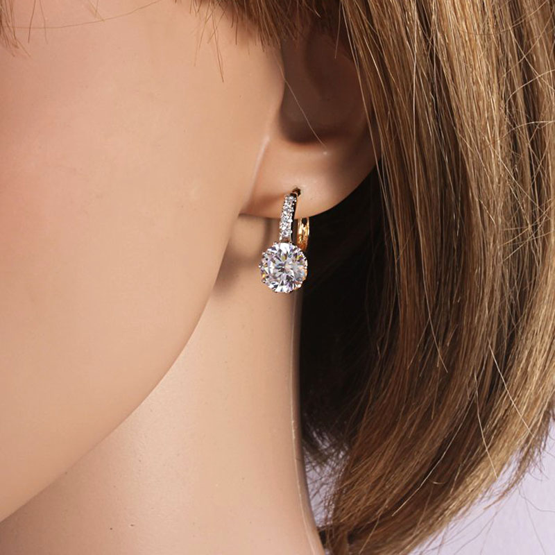 

Big Crystal Earrings Women Gold Hoop Earings Korean Brincos Feminina Oorbellen Bijoux Femmes Orecchini Kolczyki Kupe E0815