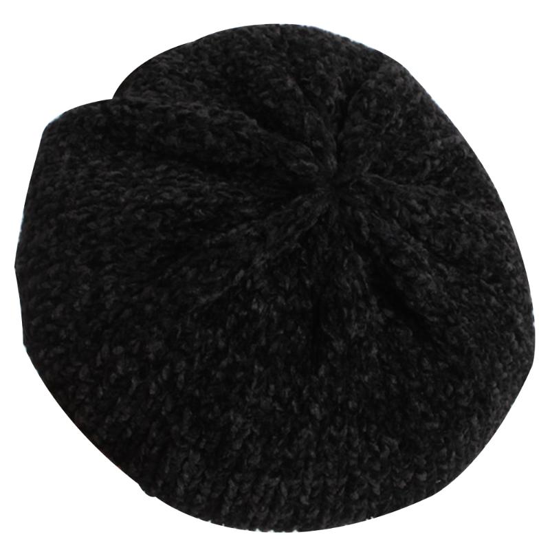 

Adult Cap Outdoor Winter Hat Sweet Headwear Fashion Autumn Women Beret Casual Ladies Solid Flat Warm Knitted, Red