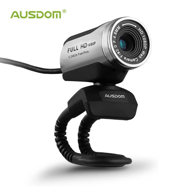 

AUSDOM AW615 HD Web Camera With Microphone USB 2.0 1080P Webcam PC for Laptop Live Broadcast Video Conference Work Computer