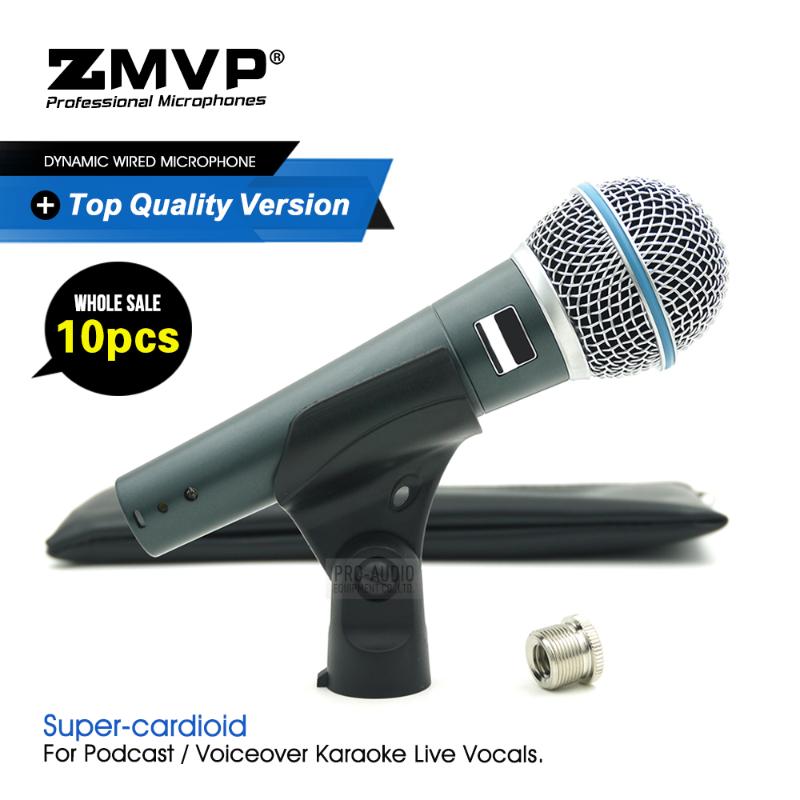

10pcs Top Quality Version Super-cardioid Vocal Microphone BETA 58 Professional Karaoke Wired 58A Handheld Mic for Stage Lives