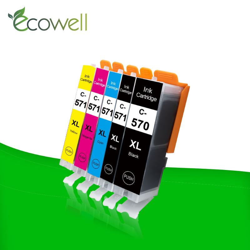 

Ecowell Full ink Compitalbe for Canon PGI 570 CLI 571 XL Ink Cartridge replace for Canon Pixma MG6850 MG7750 MG6853 MG5750 5751