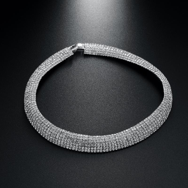 

N093414 Clavicle chain rhinestone necklace rhinestone chain jewelry exquisite charm accessories girls must-have new gifts