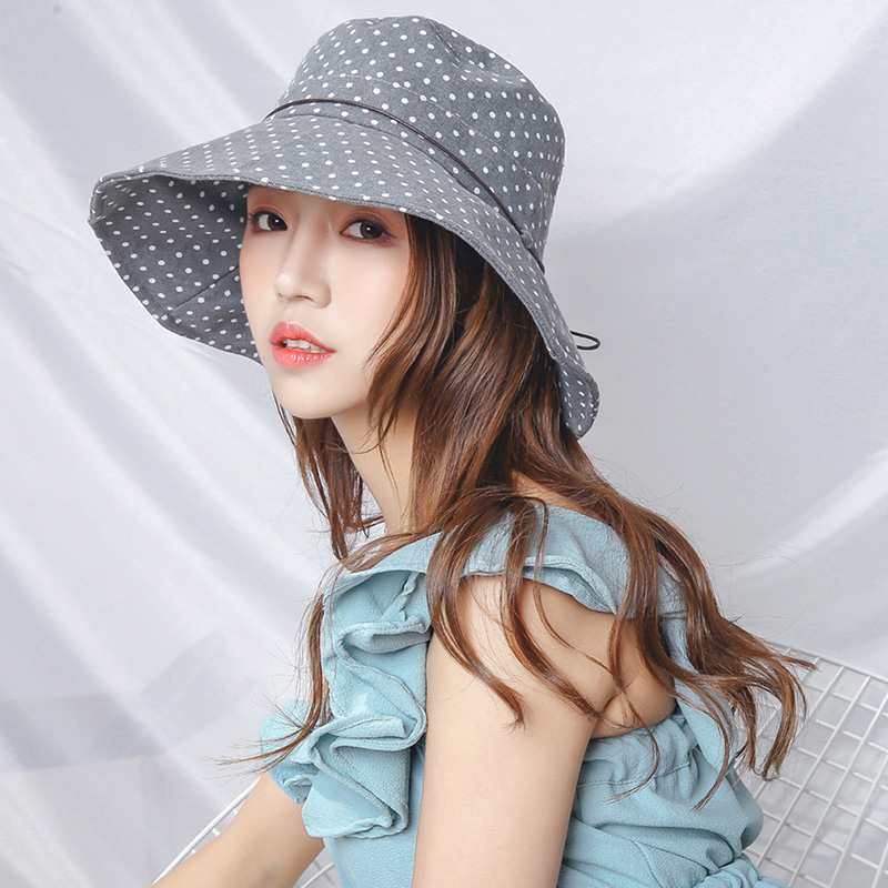 

New Foldable Women's Hat Summer Trend Fashion Anti-UV Wood Buckle Decoration Big Brim Sun Hats For Women New Style Beach Hat, Beige