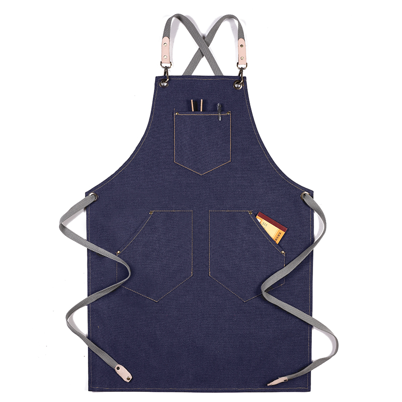 

Hairdresser apron custom logo printing floral hairdresser barista restaurant restaurant thick cotton work clothes