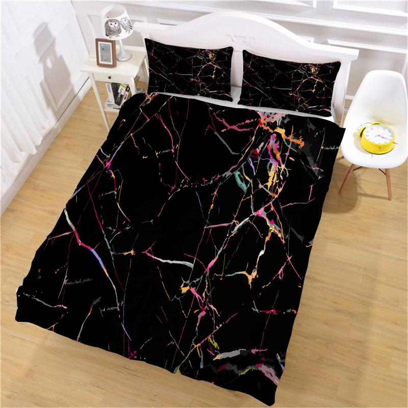 

BEST.WENSD Drop Ship marble bedding set bendy and the ink machine Home textile duvet cover bed set thicker bedding 2/3pc quality, As picture