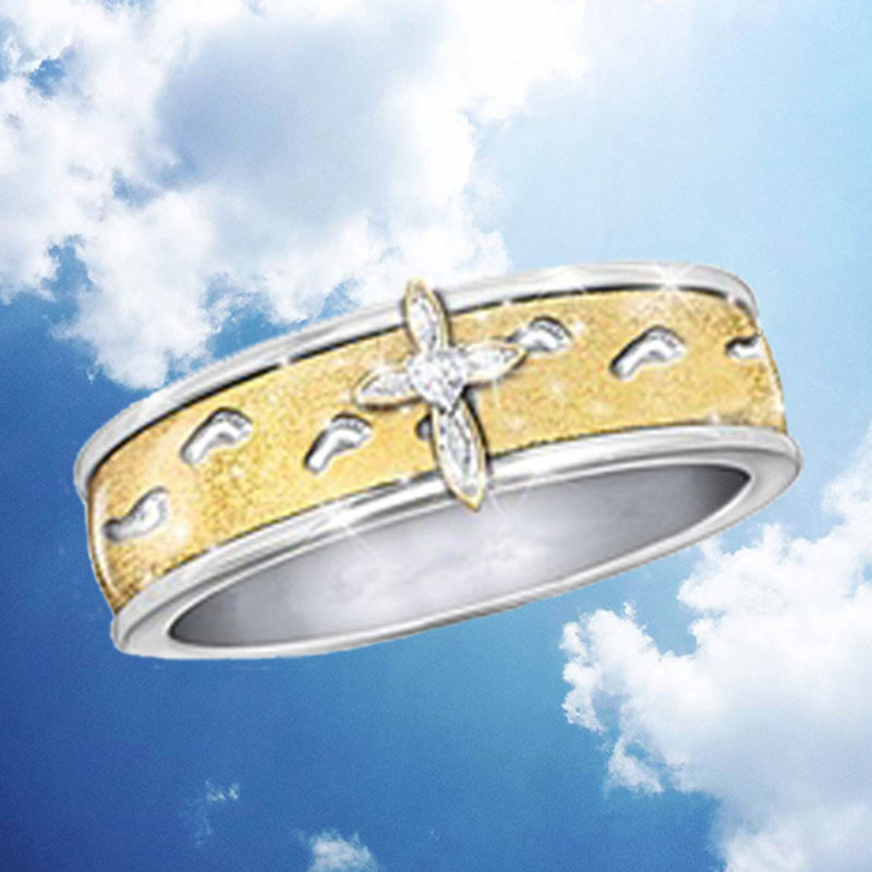 

Fashion Two Tone Color Cross Rings for Women 2020 New Arrivals Wedding Jewelry Ladies Gifts Dropshipping