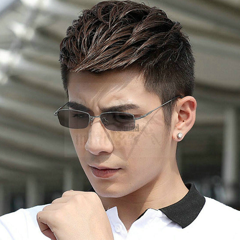 

Men's Business Photochromic Progressive Myopia Presbyopia Sunglasses TR leg Metal Square Frame Reading Glasses FML