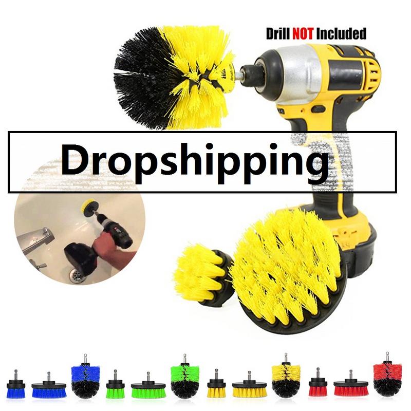 

3pcs/set Electric Drill Brush Kit Tile Grout Scrubber Cleaning Drill Nylon Brushes Tub Cleaner Kit Wood Grinding Polishing Tool