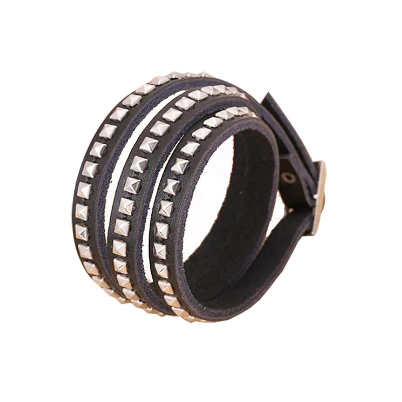 

2020 new rivet multi-loop leather bracelet Creative Men's Attractive Jewellery for women punk vintage bracelet