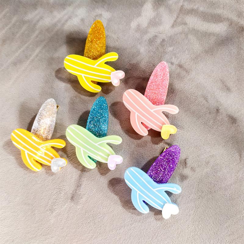 

Hot Sale Lovely Hairclips For Kids Colorful Cute Cactus Hairpins For Women Fashion Candy Color Hair Clips Girls Hair Accessories, Yellow