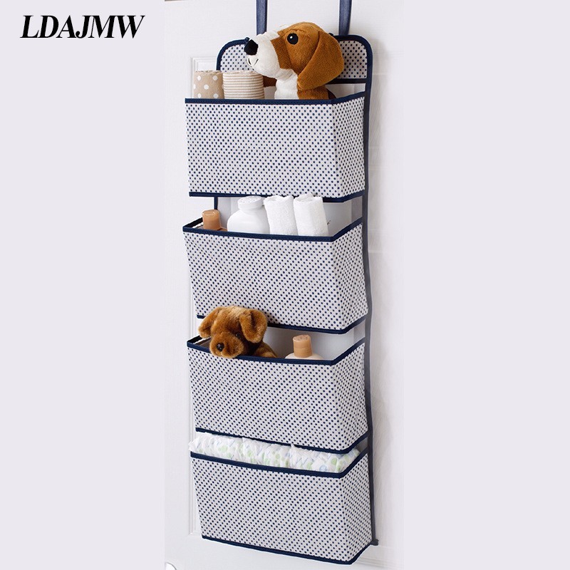 

LDAJMW Multi-storey Non-woven Fabrics Storage Bag Wall Door Closet Hanging Bag Art Jewelry Wardrobe Toy Organizers Shoes Box