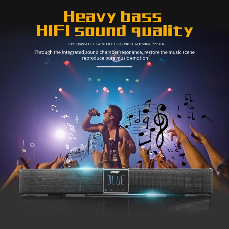 

SoundBar 20W Bass Subwoofer Bluetooth Speaker Music Box Wireless Portable Speaker With Remote Control LCD Display Home/Theater