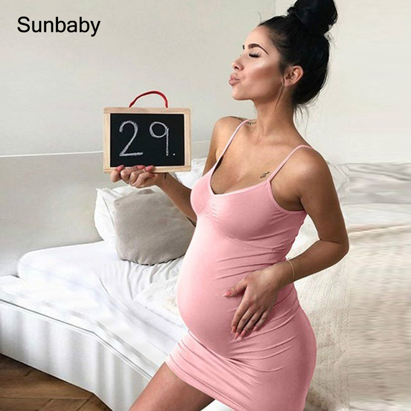 

SUNbaby maternity dresses cotton solid-colored knit strapless stretch maternity lactation dress pregnancy dress Q0406, Black