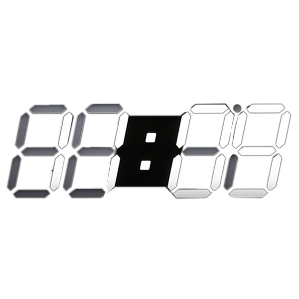 

Large Modern Design Digital Led Wall Clock Timer 24/12 3D,black