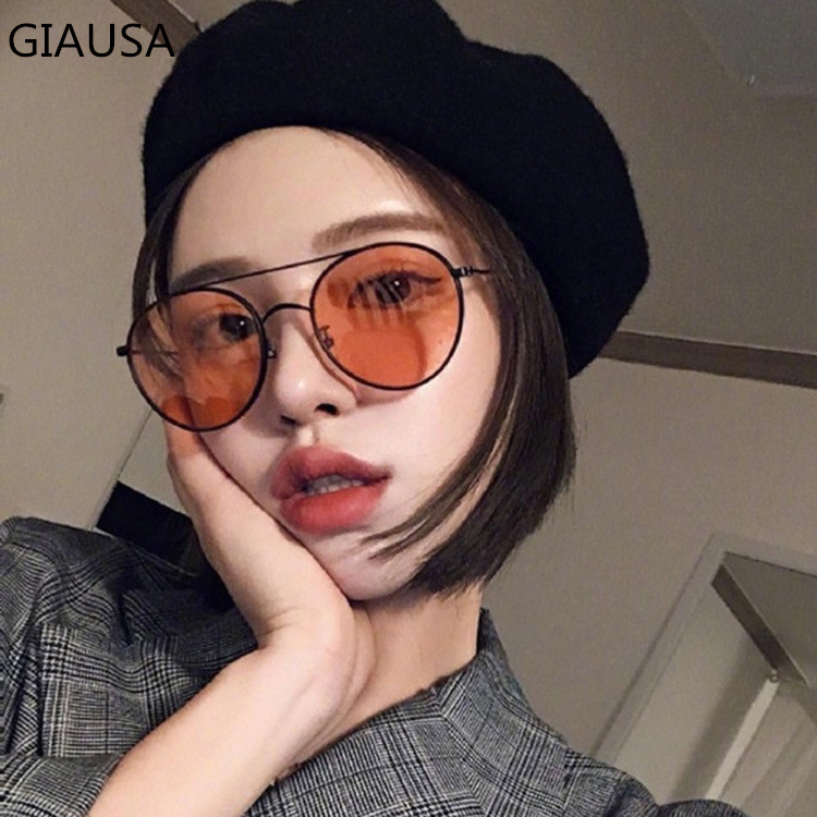 

GIAUSA New Brand Design Fashion Sunglasses Women Metal Sun glasses Vintage Luxury Shades Eyewear Oculos de so UV400