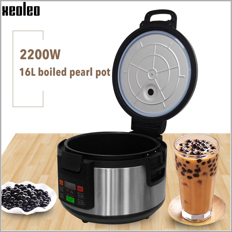 

XEOLEO 16L Milk pearl pot Tapioca pearls boiling machine Milk shop cooking machine Non-stick pan Pearl taste good 2200W